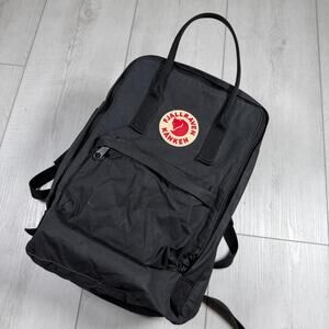 Fjallraven Kanken 15" Laptop Backpack Bag Black Gray